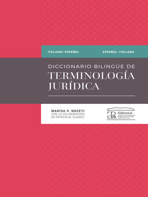 cover image of Diccionario bilingüe de terminología jurídica